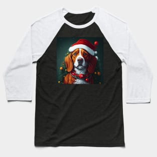 Dog in Christmas Mood Baseball T-Shirt